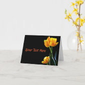 Cartes de notes élégantes pour les tulipes printan (Fleur jaune)