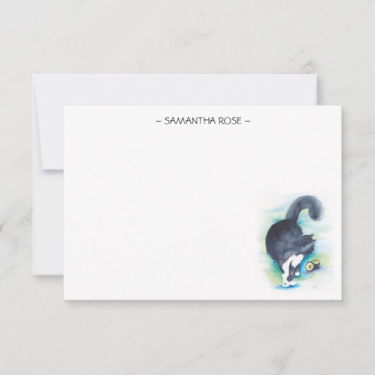 Cartes de notes en aquarelle du familier Lover (Devant)