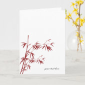 Cartes de notes en bambou rouge (Fleur jaune)