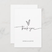 Cartes de notes en blanc mariage Merci plat (Devant / Derrière)