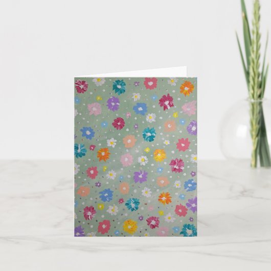 Cartes de notes en blanc Pastel Posie (Devant)