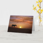 Cartes de notes en blanc pour joli cheval (Fleur jaune)