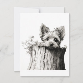 Cartes de notes en blanc Yorkie