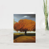 Cartes de notes en chêne d'automne (Devant)