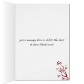 Cartes de notes en fleurs de cerisier rouge (Intérieur (Droit))