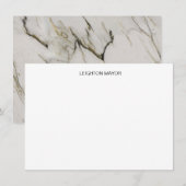 Cartes de notes en marbre sophistiquées (Devant / Derrière)
