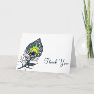 Cartes de notes en Merci de plumes Peacock
