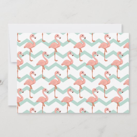 Cartes de notes estivales Flamants roses (Dos)