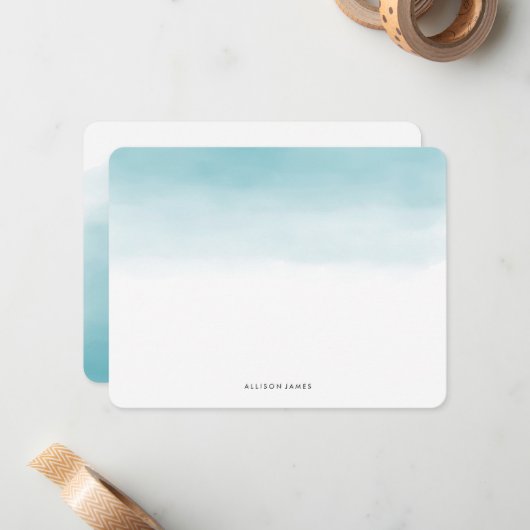 Cartes de notes Flat Ombre (Devant/Arrière en situation)