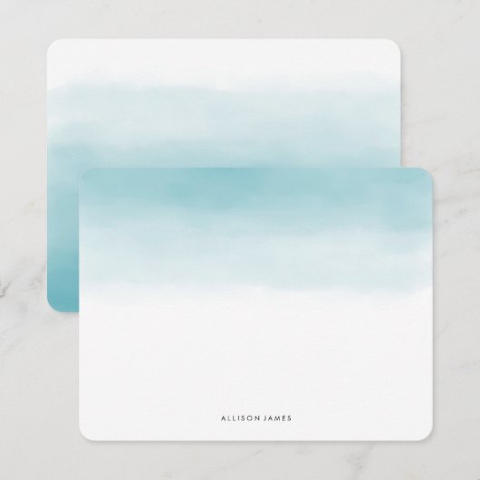 Cartes de notes Flat Ombre (Devant / Derrière)