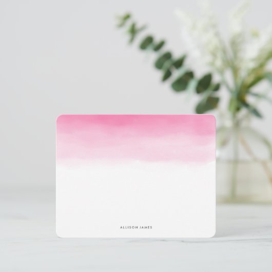 Cartes de notes Flat Pink Ombre (Debout devant)