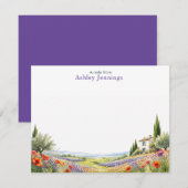 Cartes de notes Fleur des champs | Papeterie de ca (Devant / Derrière)
