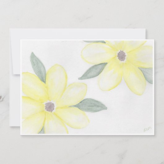 Cartes de notes Fleurs Jaunes (Devant)