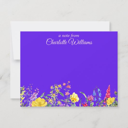 Cartes de notes fleurs sauvages (Devant)