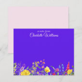 Cartes de notes fleurs sauvages (Devant / Derrière)