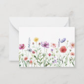 Cartes de notes Floral Chic Fleur Sauvage (Dos)