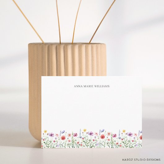 Cartes de notes Floral Chic Fleur Sauvage