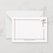 Cartes de notes florales Brown (Devant)