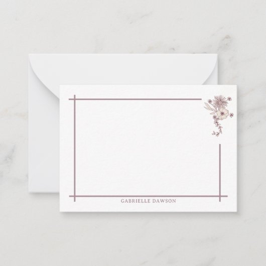 Cartes de notes florales Brown (Devant)