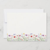Cartes de notes florales personnalisées de fleurs (Dos)