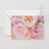 Cartes de notes florales roses (Dos)