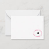 Cartes de notes florales roses (Devant)