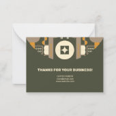 Cartes de notes géométriques modernes Retro Earth (Dos)