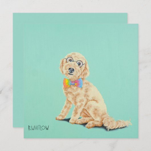 Cartes de notes Goldendoodle super (Devant / Derrière)