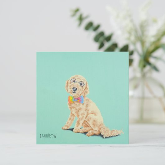 Cartes de notes Goldendoodle super (Debout devant)
