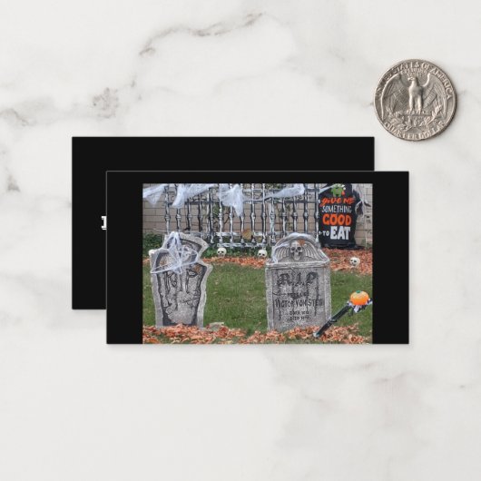 Cartes de notes Halloween (Devant/Arrière en situation)