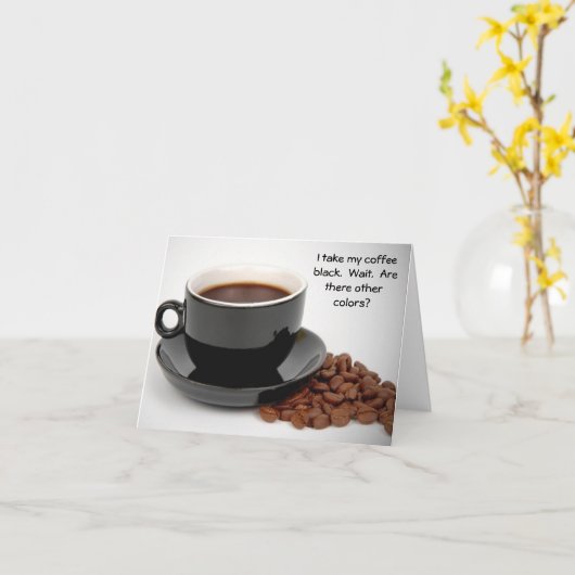 Cartes de notes Humour café (Fleur jaune)