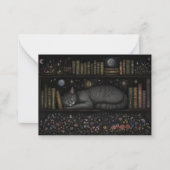 Cartes de notes livresques de chat céleste (Devant)