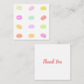 Cartes de notes Macaron Thank You (Devant / Derrière)