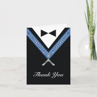 Cartes de notes Masonic Thank You