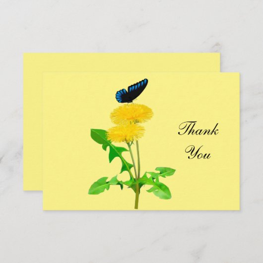 Cartes de notes Merci (Devant / Derrière)