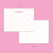 Cartes de notes mignonnes aquarelle points jaune r