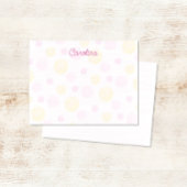 Cartes de notes mignonnes aquarelle points jaune r