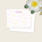 Cartes de notes mignonnes aquarelle points jaune r
