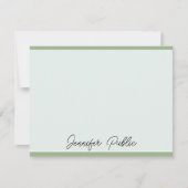Cartes de notes Moderne Élégant Script Nom Modèle (Devant)