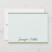 Cartes de notes Moderne Élégant Script Nom Modèle (Dos)
