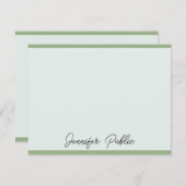 Cartes de notes Moderne Élégant Script Nom Modèle (Devant / Derrière)