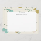 Cartes de notes modernes du milieu du siècle (Devant / Derrière)