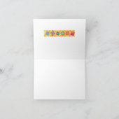 Cartes de notes Monogramme de l'Art Jaune Patchwor (Intérieur)