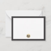 Cartes de notes Monogrammes Affaires Classiques (Dos)