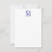 Cartes de notes Monogrammes pour les initiales de  (Devant)