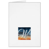 Cartes de notes Monogrammes simples - Coucher de s (Devant)
