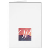Cartes de notes Monogrammes simples - Horizon (Devant)