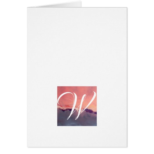 Cartes de notes Monogrammes simples - Horizon (Devant)