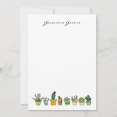 Cartes de notes Monogrammes Succulentes (Devant)