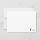 Cartes de notes monographiques personnalisées en v (Devant)